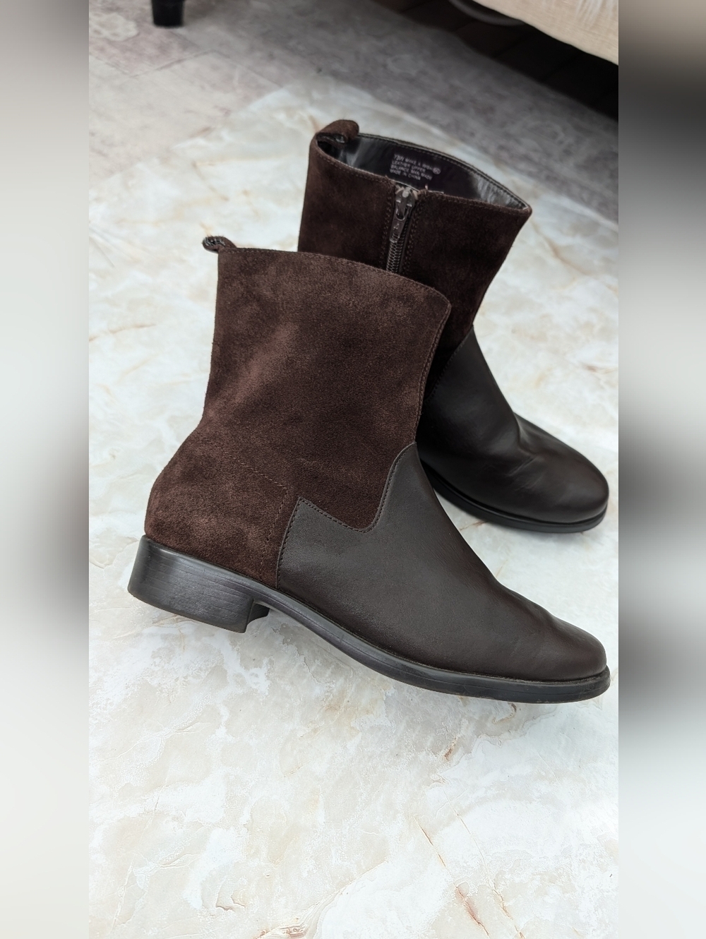 AEROSOLES Dark Brown Suede Make A Wish  Slip-On Shoe Sz 7.5 W